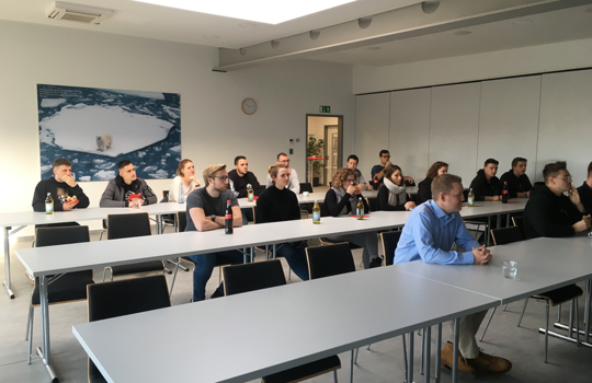 Studenten der DHBW Mosbach bei einem Vortrag im K³ Kompetenzzentrums
